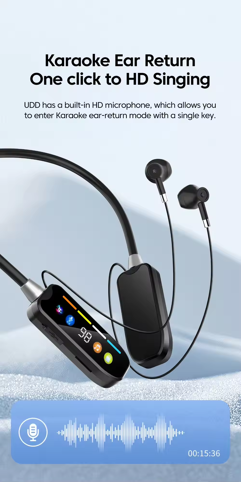 Écouteur Bluetooth Tour de Cou - Réduction de Bruit
