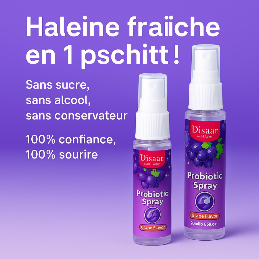 Probiotic spray -éliminateur de mauvaise haleine